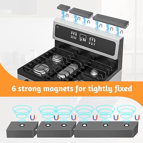 Miniatura 3 de Estante superior magnético de silicona de 30 pulgadas para cocina, suave, flexible, fuerte, magnético, resistente al calor, organizador de especias