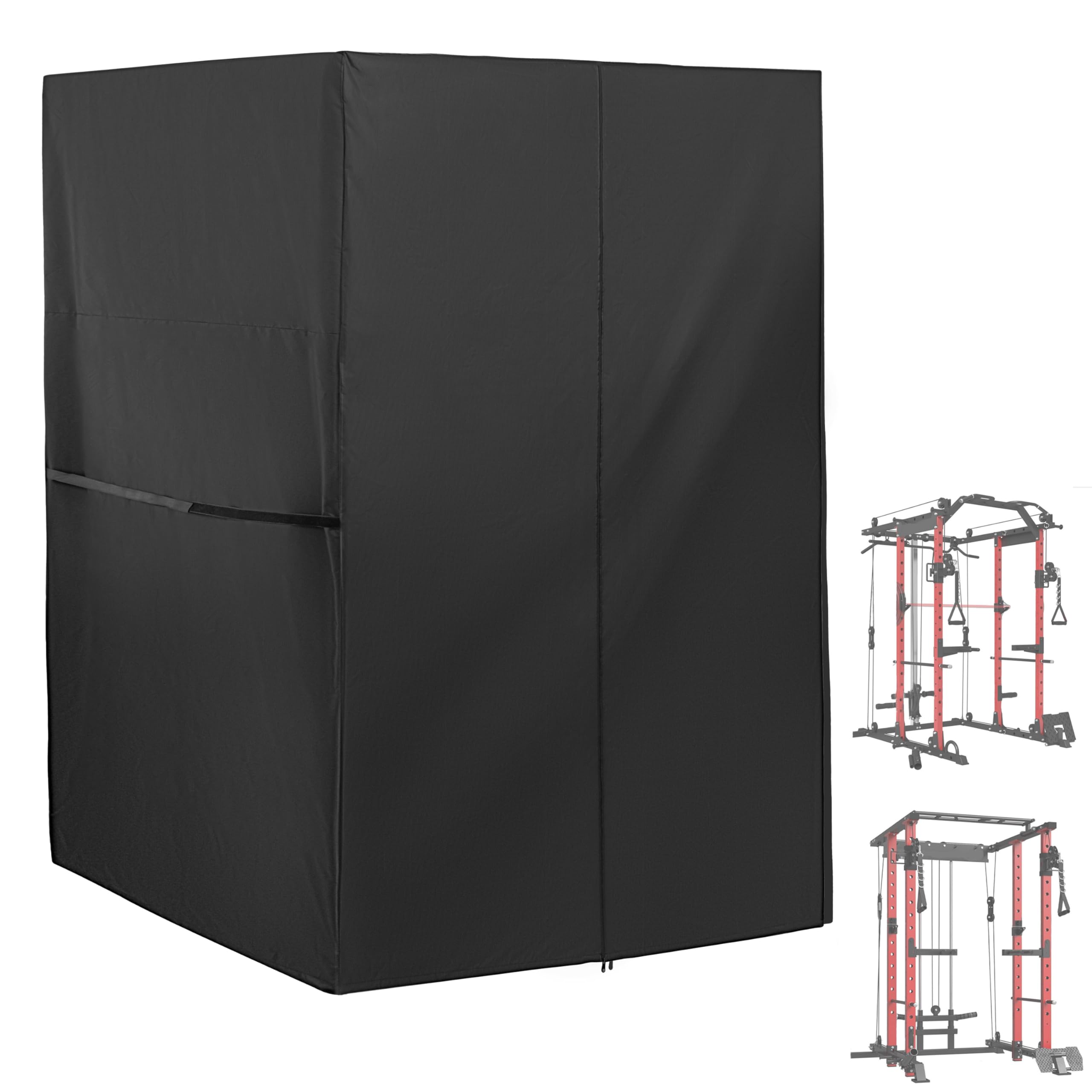 Squat Rack Cover, Waterproof Power Cage Cover, Protective Power Rack Cover for Home Gym, Squat Cage Cover/Gym Rack Cover/Smith Machine Cover/Weight Lifting Rack Cover-47" x 69" x 83"-image-44