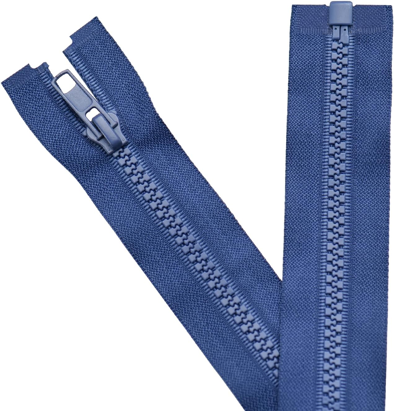 Sawoake 2PCS #5 28 Inch Separating Jacket Zippers for Sewing Coats Jacket Zipper Navy Molded Plastic Zippers Bulk Tailor DIY Sewing Tools for Garment/Bags/Home Textile
