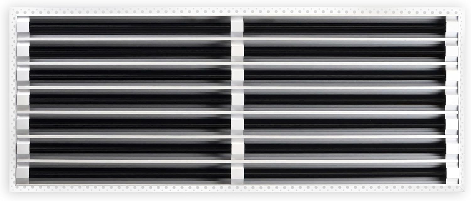 BUILDMART - 36x14 MUD-in Air Vent Cover - Drywall MUD in White Air Vent - MUD Linear Slot Diffuser - Register Grille for Ceiling and Walls - Texas Buildmart