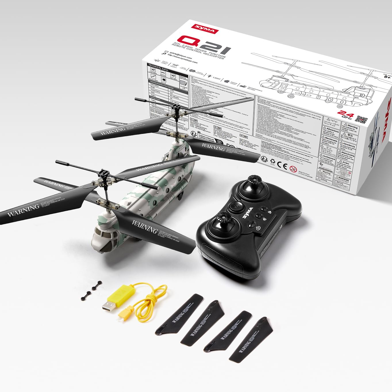 Amazon | SYMA Q21 ラジコンヘリコプター チヌーク型 飛行機のおもちゃ