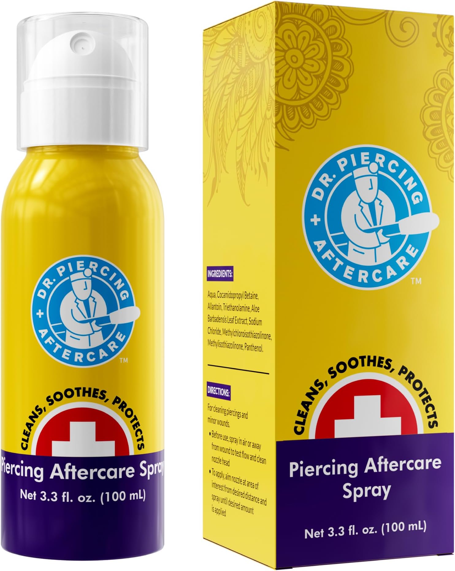 Dr. Piercing Aftercare Spray Saline Solution for
