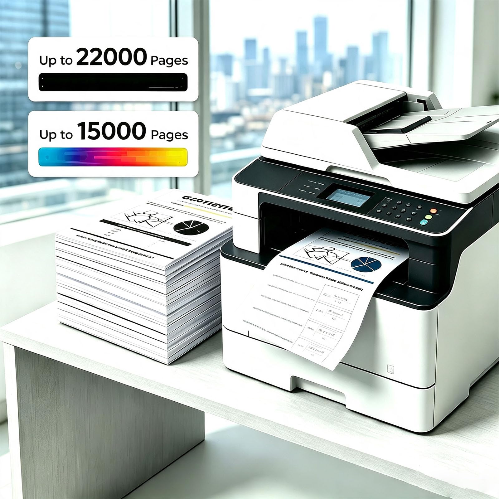Cartuccia di toner ApeosPort C3060, C2560, C2060 compatibile, colori brillanti, cartuccia di toner speciale per stampanti a colori, cartuccia di toner trasparente e liscia ad alta capacità, nero