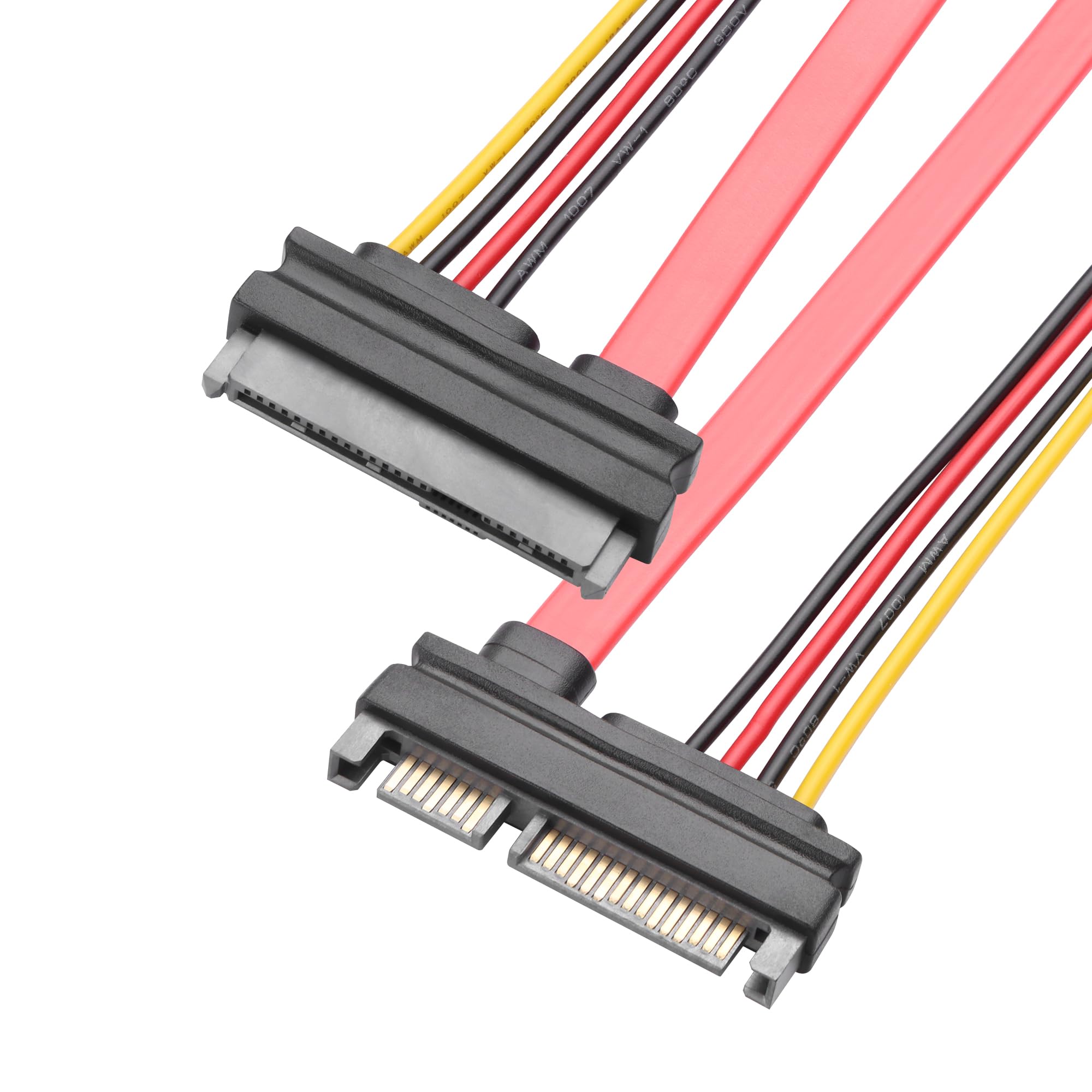 YAODHAOD SAS do SATA Adapter SFF-8482 Konwerter (SAS 29Pin na SATA 22Pin 30CM)