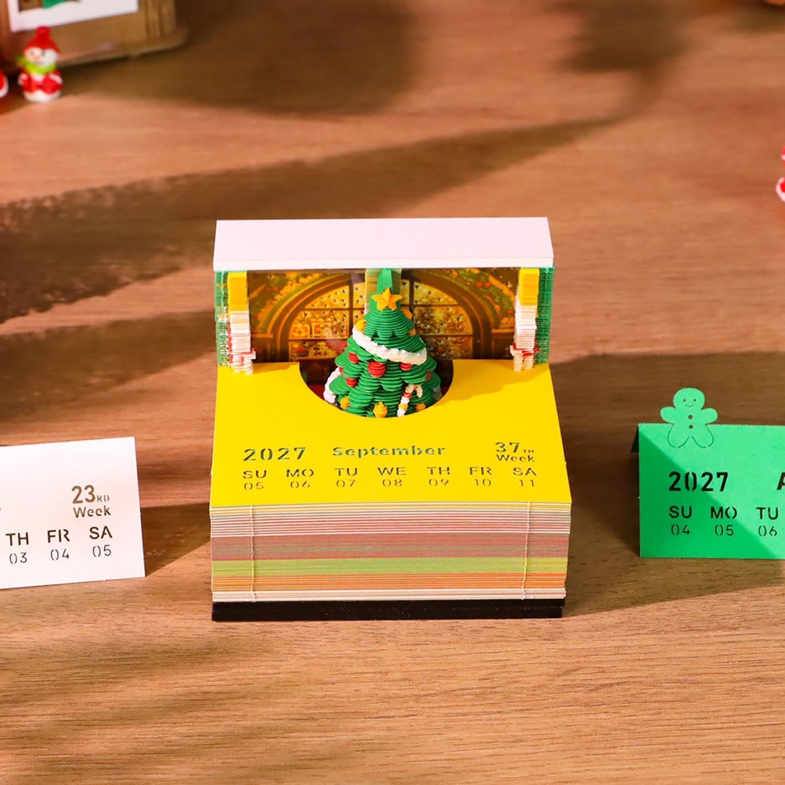Paper Art Calendrier de bureau avec sculpture 3D en forme de larme
