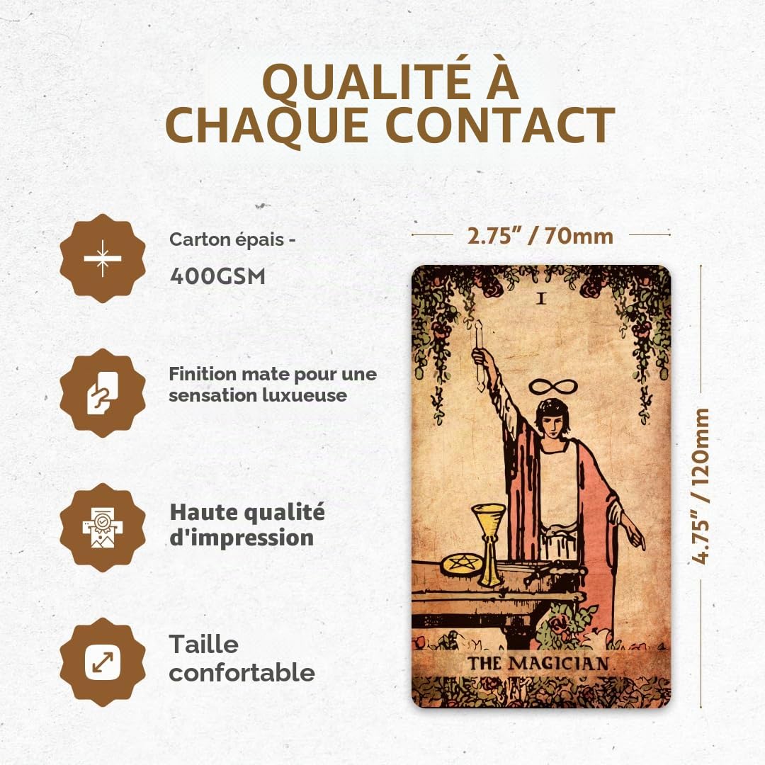 ANCIEN JEU DE Tarot Divinatoire 78 Cartes Tarot Égyptien Vers 1980 EUR