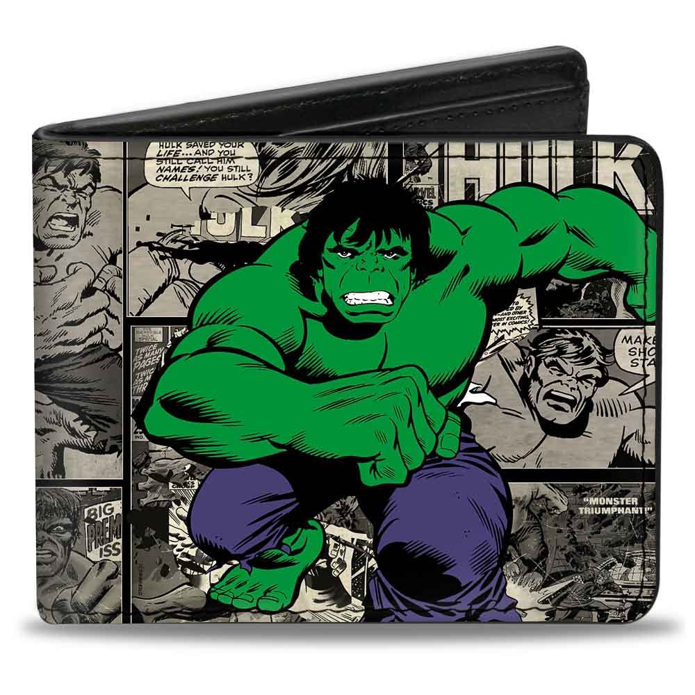 Buckle-DownBuckle Down Unisex's Marvel Universe Wallet Hulk Action Pose + The Incredible H Bi-Fold