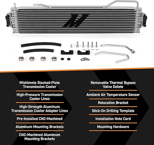 Miniatura 3 de Mishimoto MMTC-K2-14 Enfriador de transmisión, compatible con Chevrolet Silverado, 2014-2018, plateado