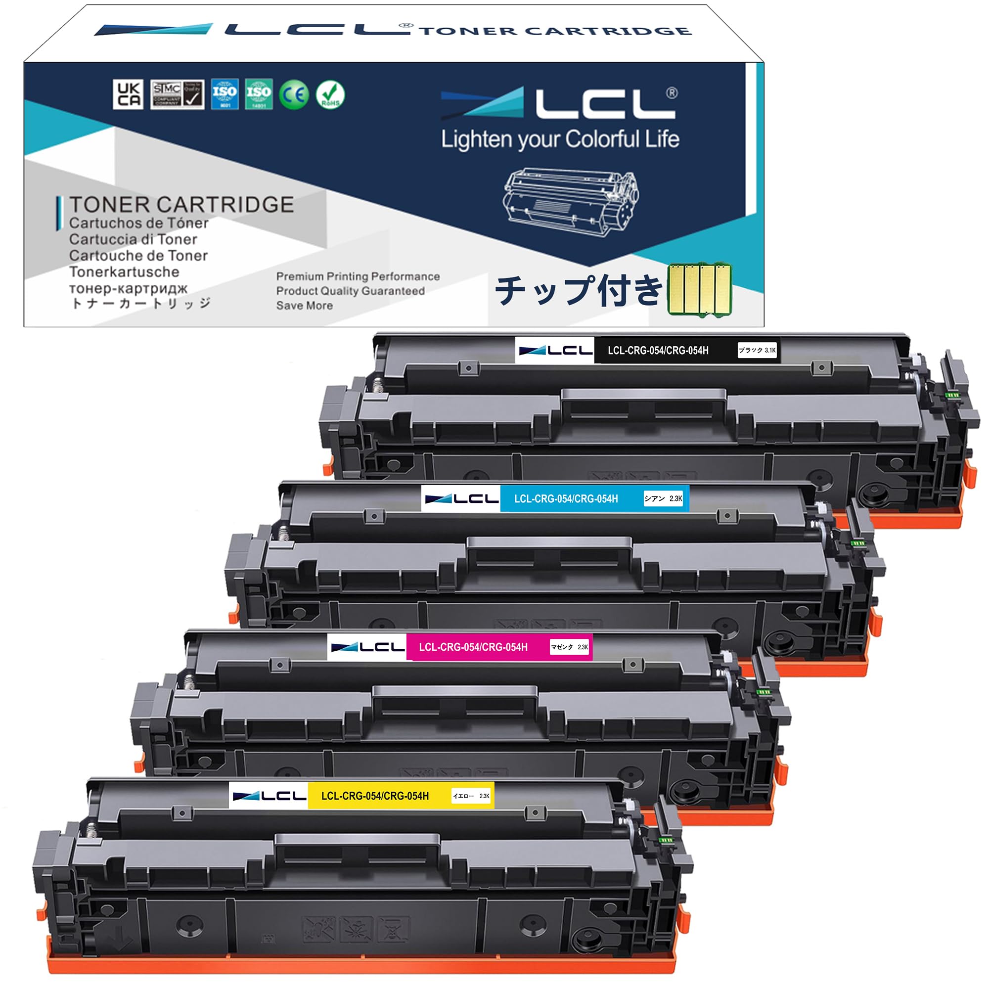 Amazon.co.jp: LCL CANON用 キャノン用 054H CRG054H CRG-054H (4色