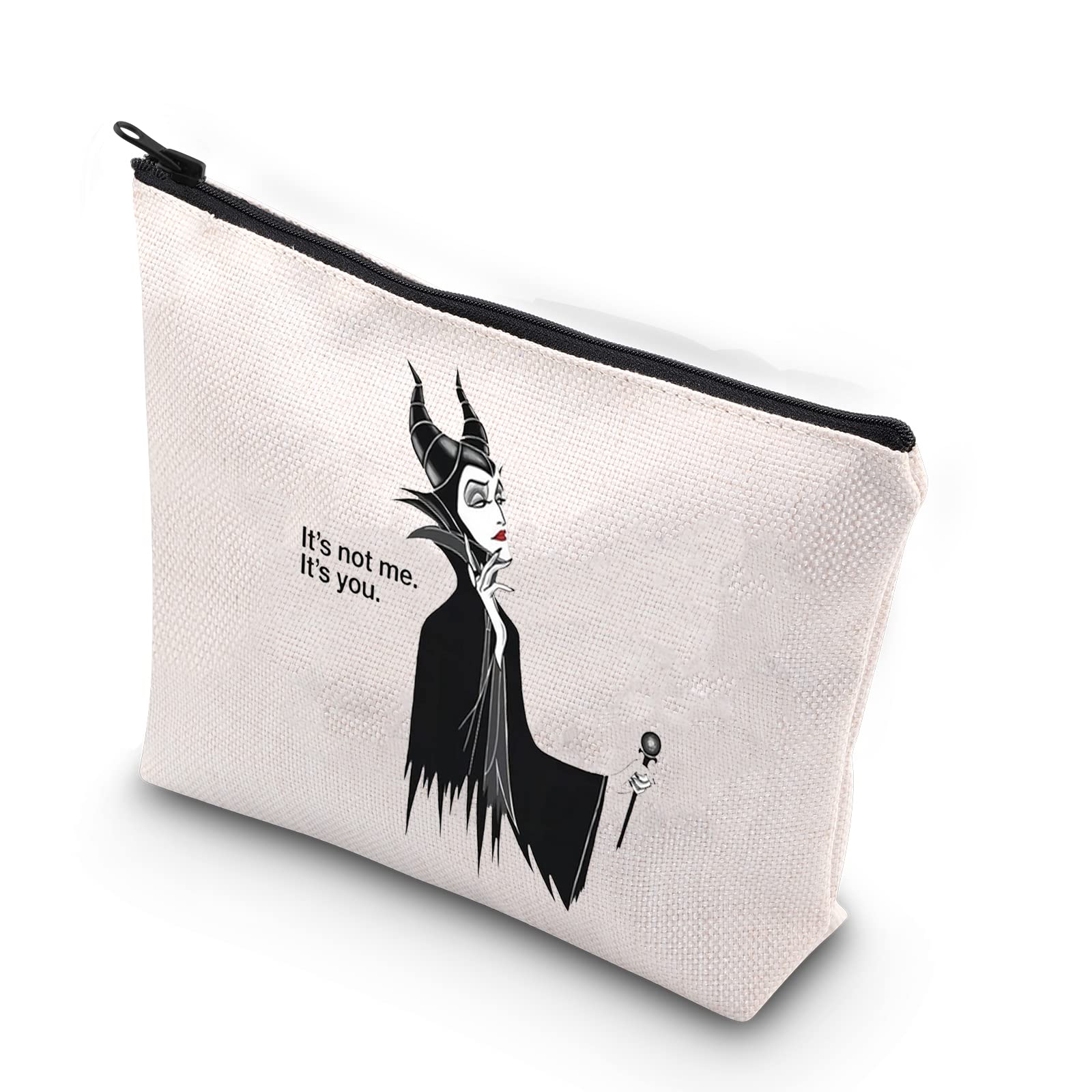 TSOTMOVillains Lover Gift It's Not Me It's You Villains fans Gift Zipper Pouch Makeup Bag, Beige, Not Me You