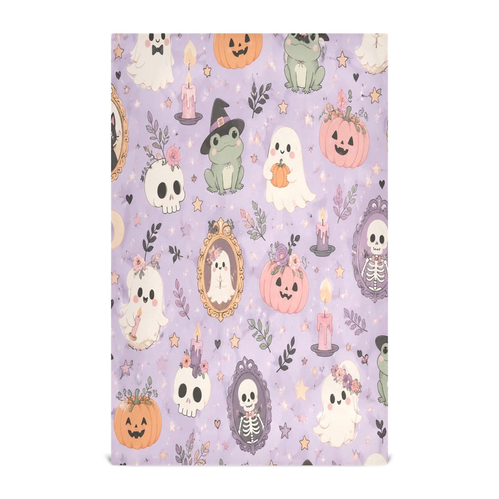 Cgiub Halloween Boo Tea Towels for Kitchen 6pcs Soft Kitchen Towels Absorbent & Quick Drying Dish Cloth for Household & Cleaning, 71.1x45.7cm