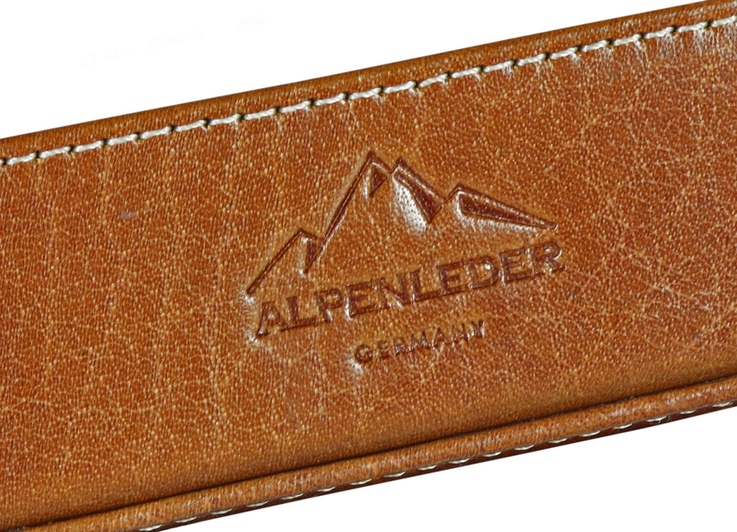 Alpenleder Stifteschale - Modell: ZENTA (Handgefertigt) - Nachhaltiges Bio-Leder aus regionaler Landwirtschaft | Stifteköcher leder *Fair Produziert* (19x4cm) (Cognac)