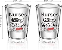 Vista 3 de Patelai Nurse Need Shots Too, divertido regalo de cristal para mujeres y hombres, mamá, hermana o amigo, regalo para enfermería, graduación