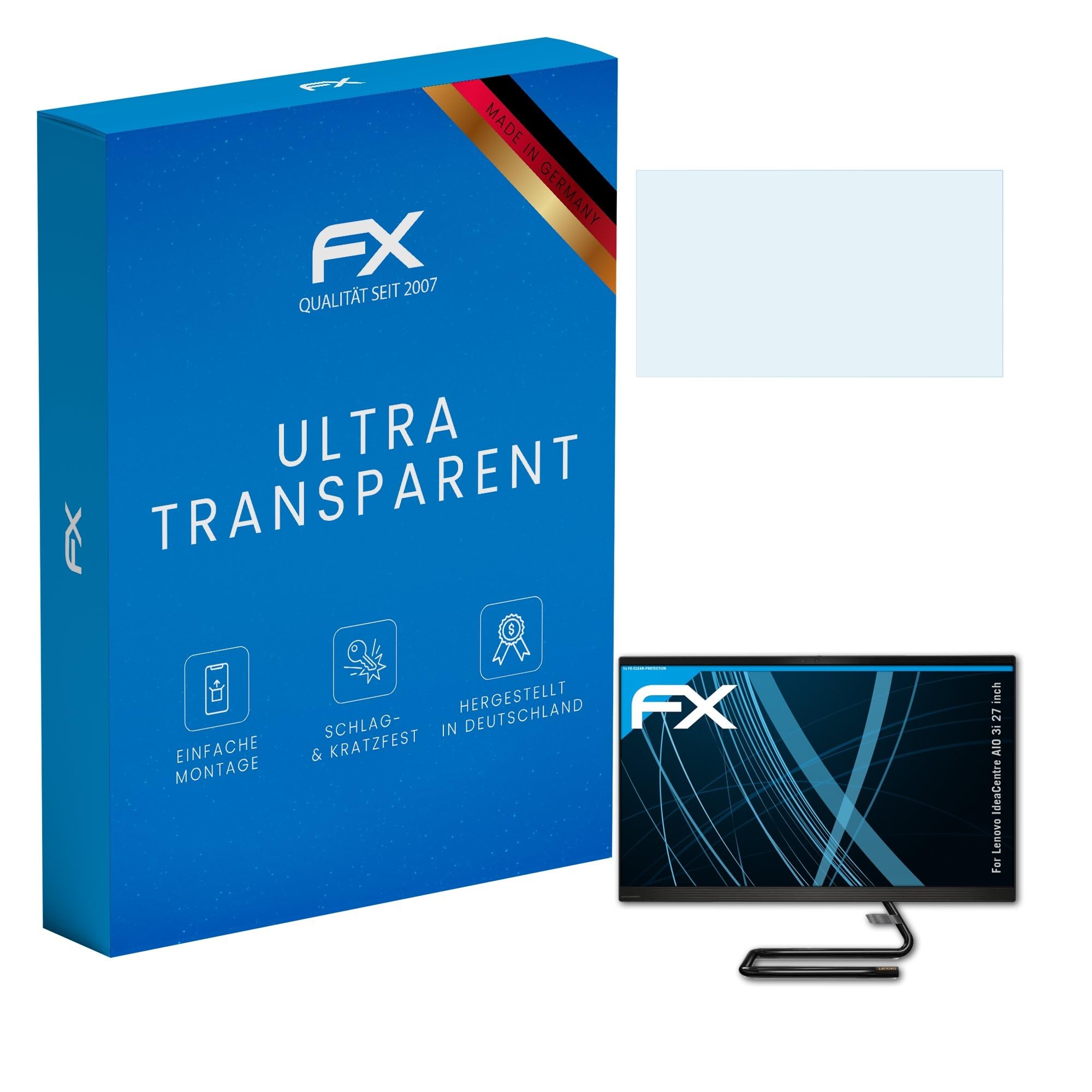 atFoliX Screen Protection Film compatible with Lenovo IdeaCentre AIO 3i 27 inch Screen Protector, ultra-clear FX Protective Film