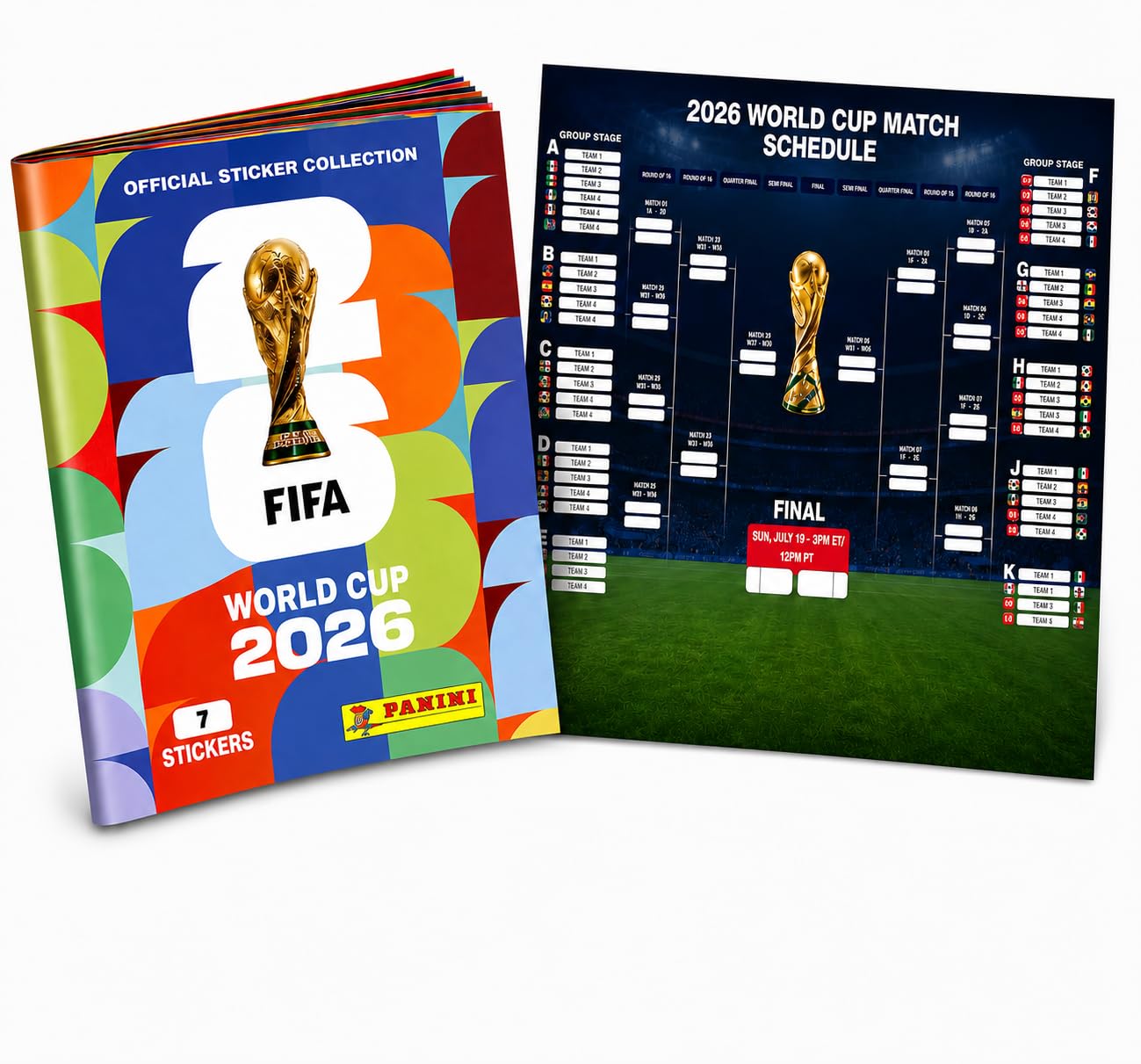 Panini World Cup 2026 Sticker & Album Set - World Cup 2026 - Football - with Album & Game Plan (Scrapbook)