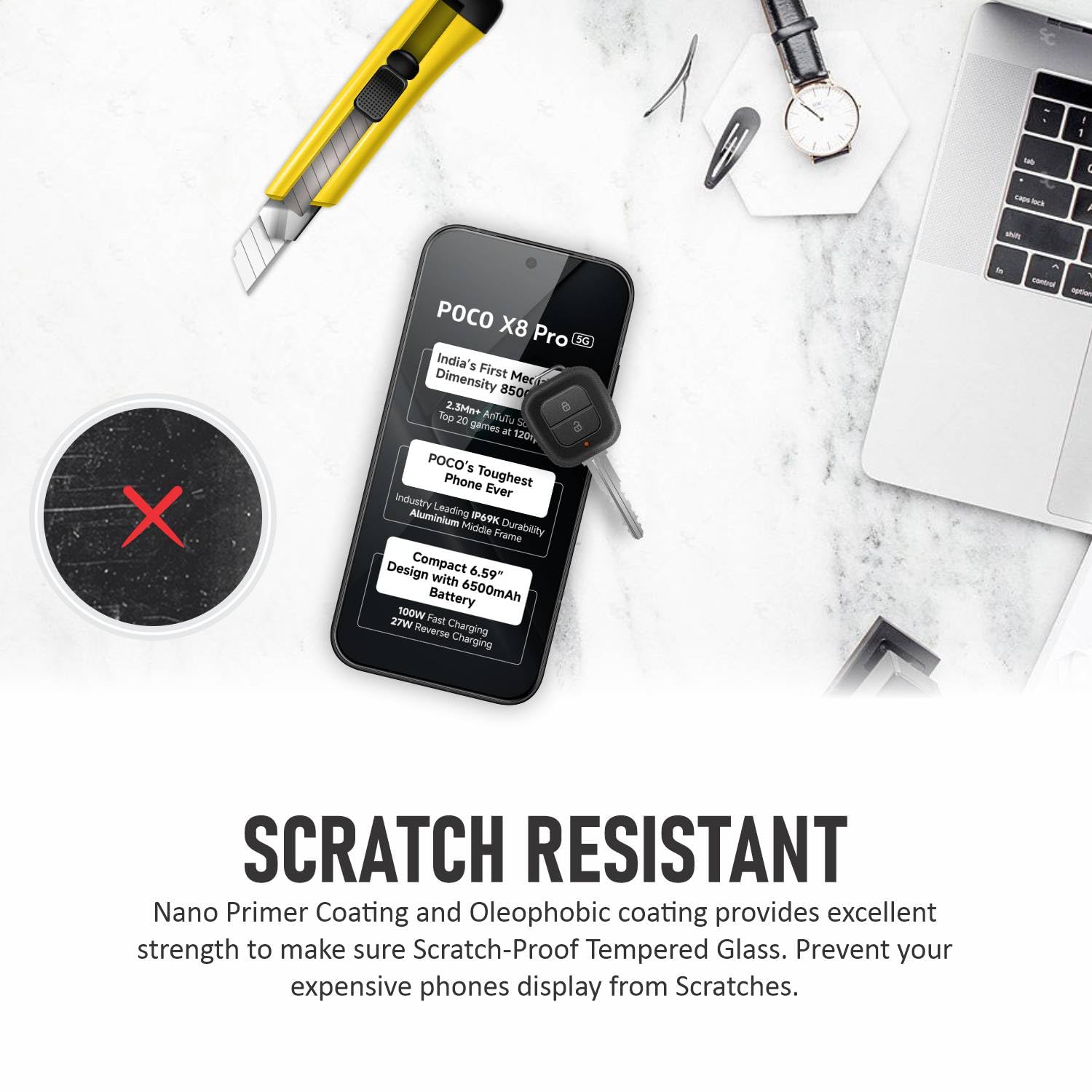 SupCares Tempered Glass for Poco X8 Pro, Xiaomi 17T and Xiaomi Redmi Turbo 5 (6.59 Inch) With Installation Kit | 9H Edge to Edge Screen Protector | Black — Amazon image 5
