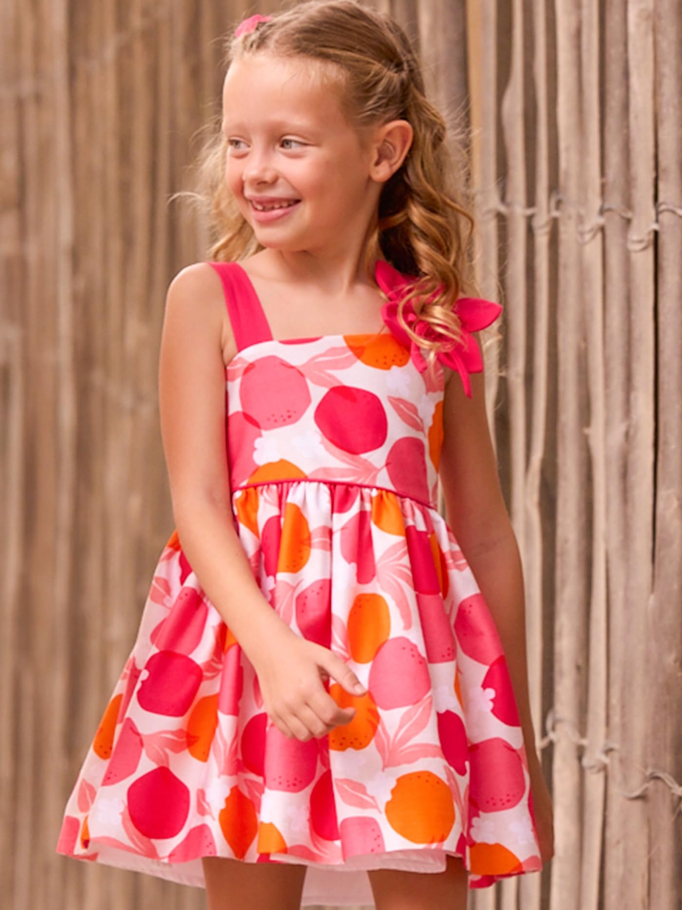 Mayoral Vestito Asimmetrico Fiore per Bambine e Ragazze Clavel