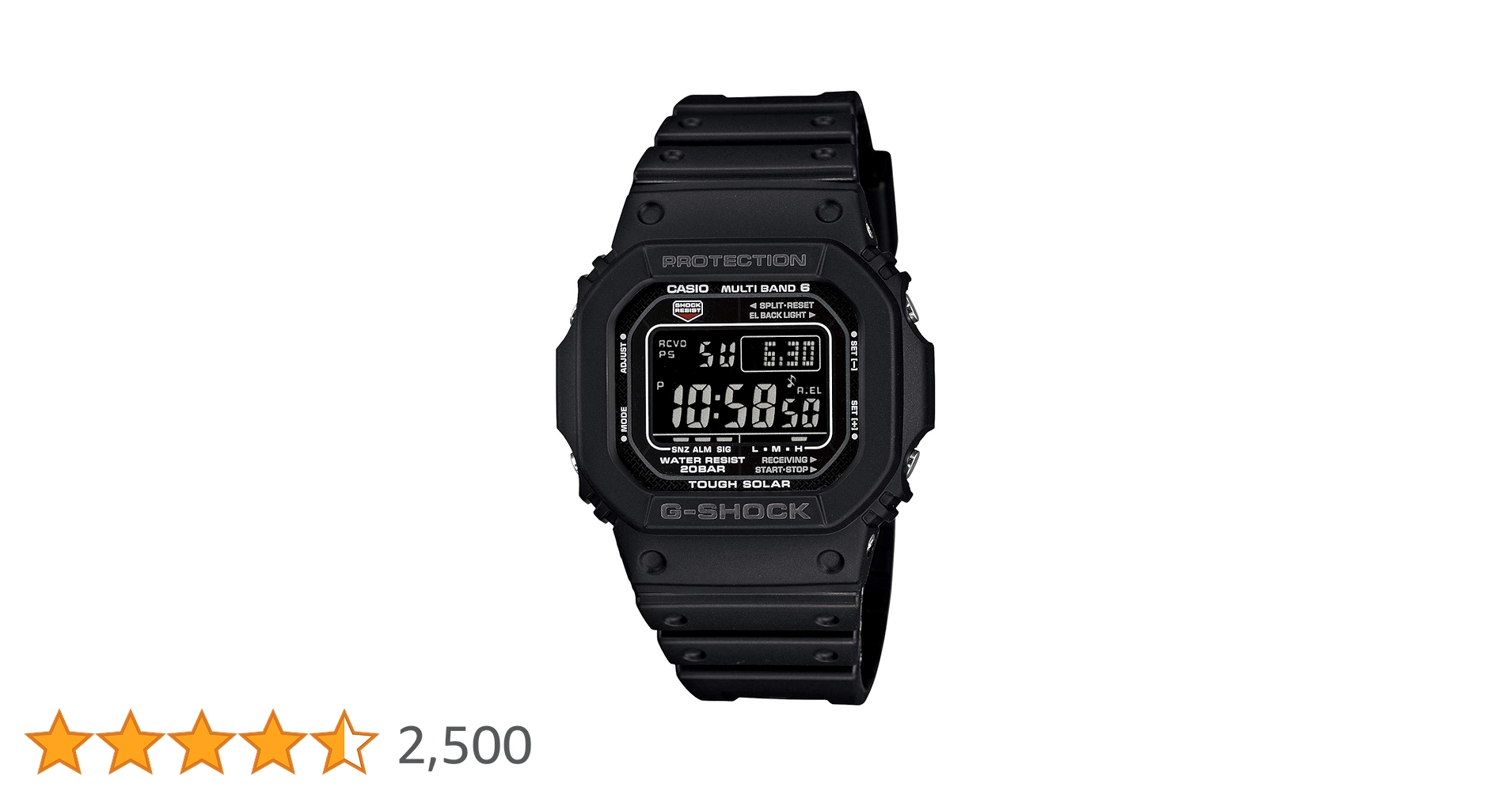 Casio Men's GW-M5610-1BJF G-Shock Solar Digital Multi Band 6 Black