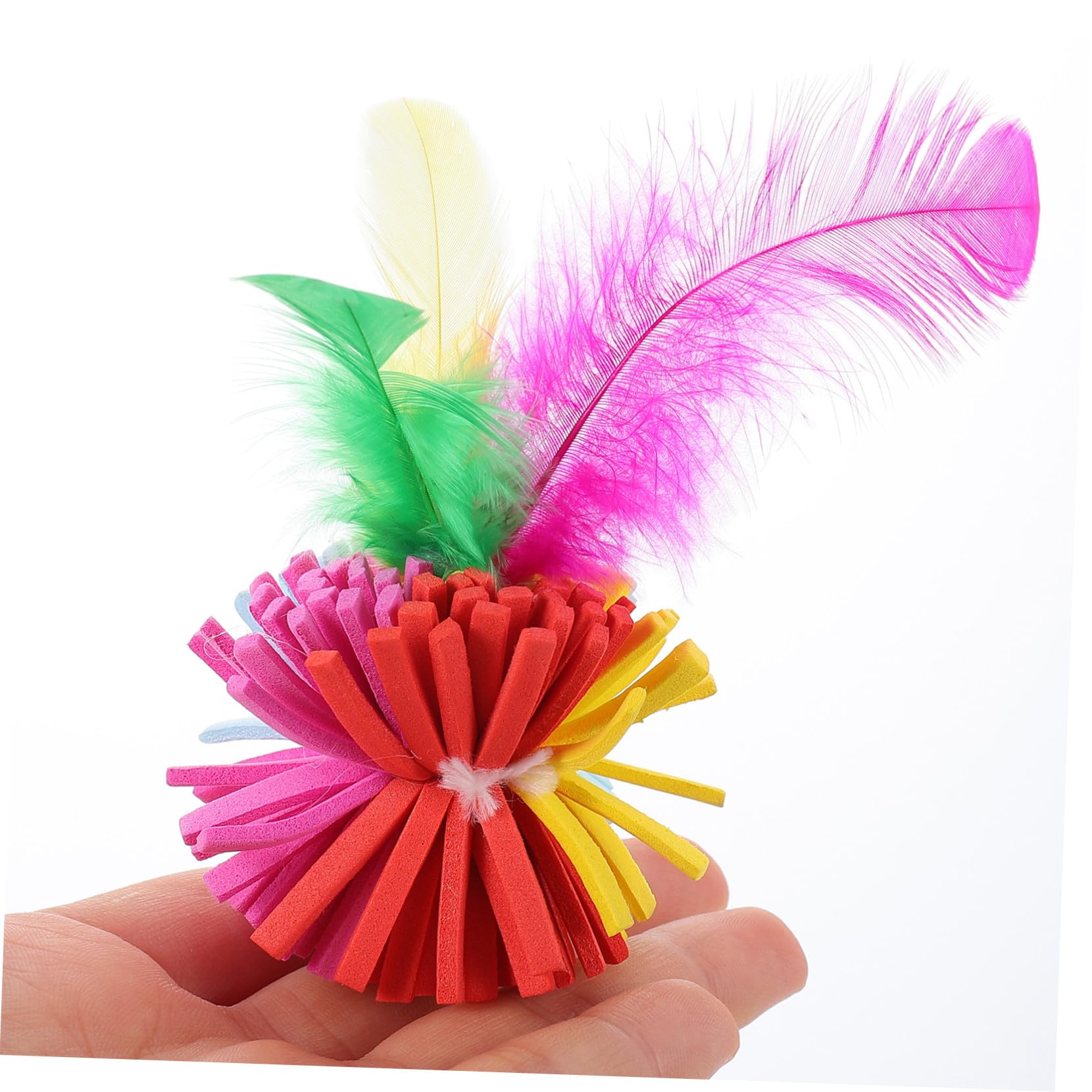 UPKOCH 4pièces Balles Colorées pour Chat Jouet de Suivi Lot de Balles Amusantes pour Chaton Jouet Interactif pour Chat