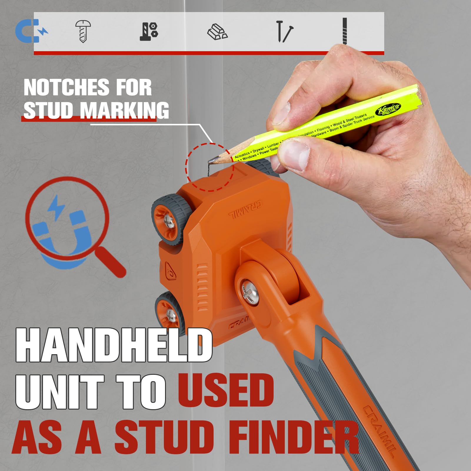Magnetic Wire Puller for Electrical Wiring – Rare-Earth Magnets, Stainless-Steel Leader for Easy Cable Pulling in Walls & Tight Spaces, Doubles as Stud Finder, Includes High-Quality Hard Plastic Case — Amazon image 7