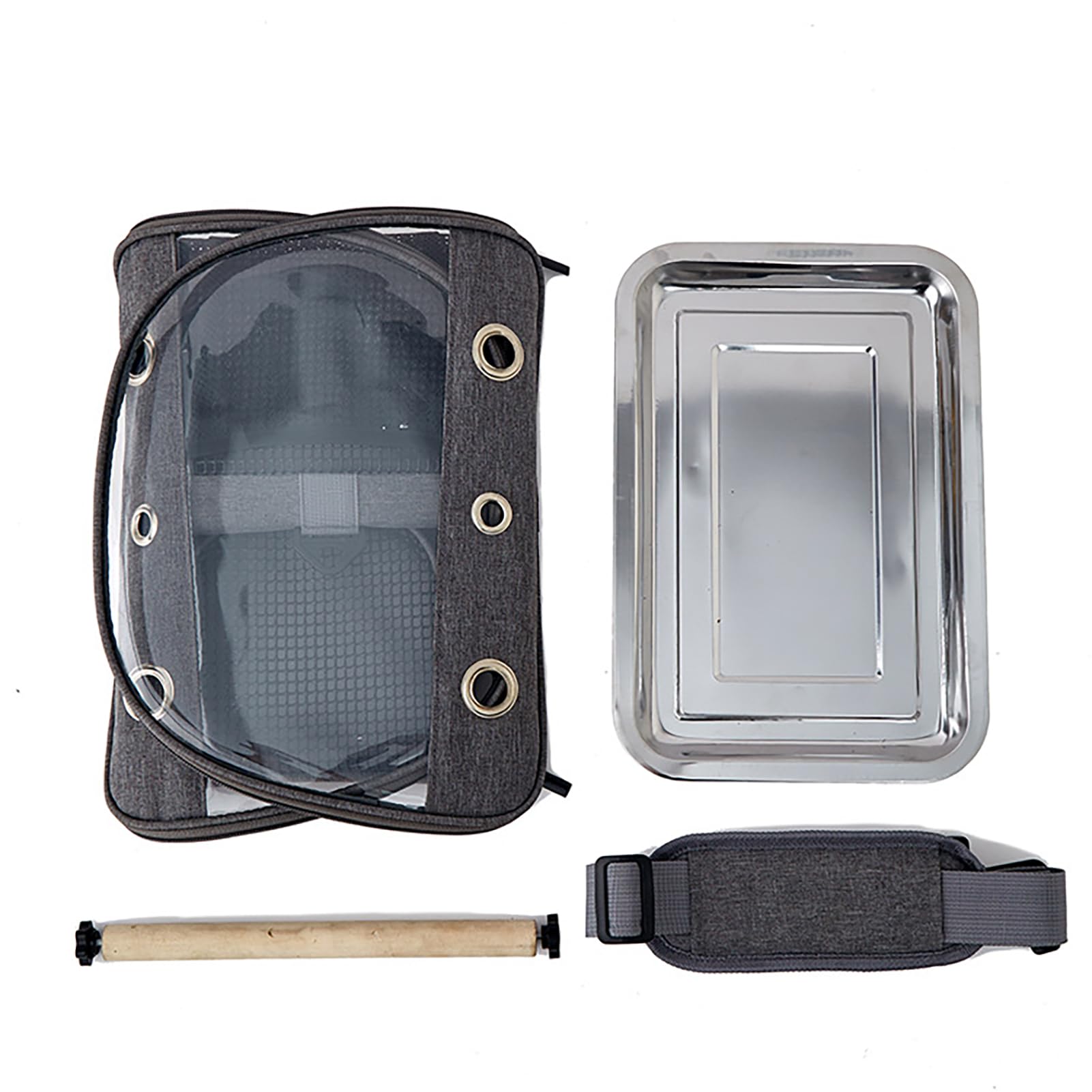 Uccello Borsa per il trasporto con finestra in PVC trasparente pappagalli zaino da viaggio portatile pieghevole per piccoli animali domestici
