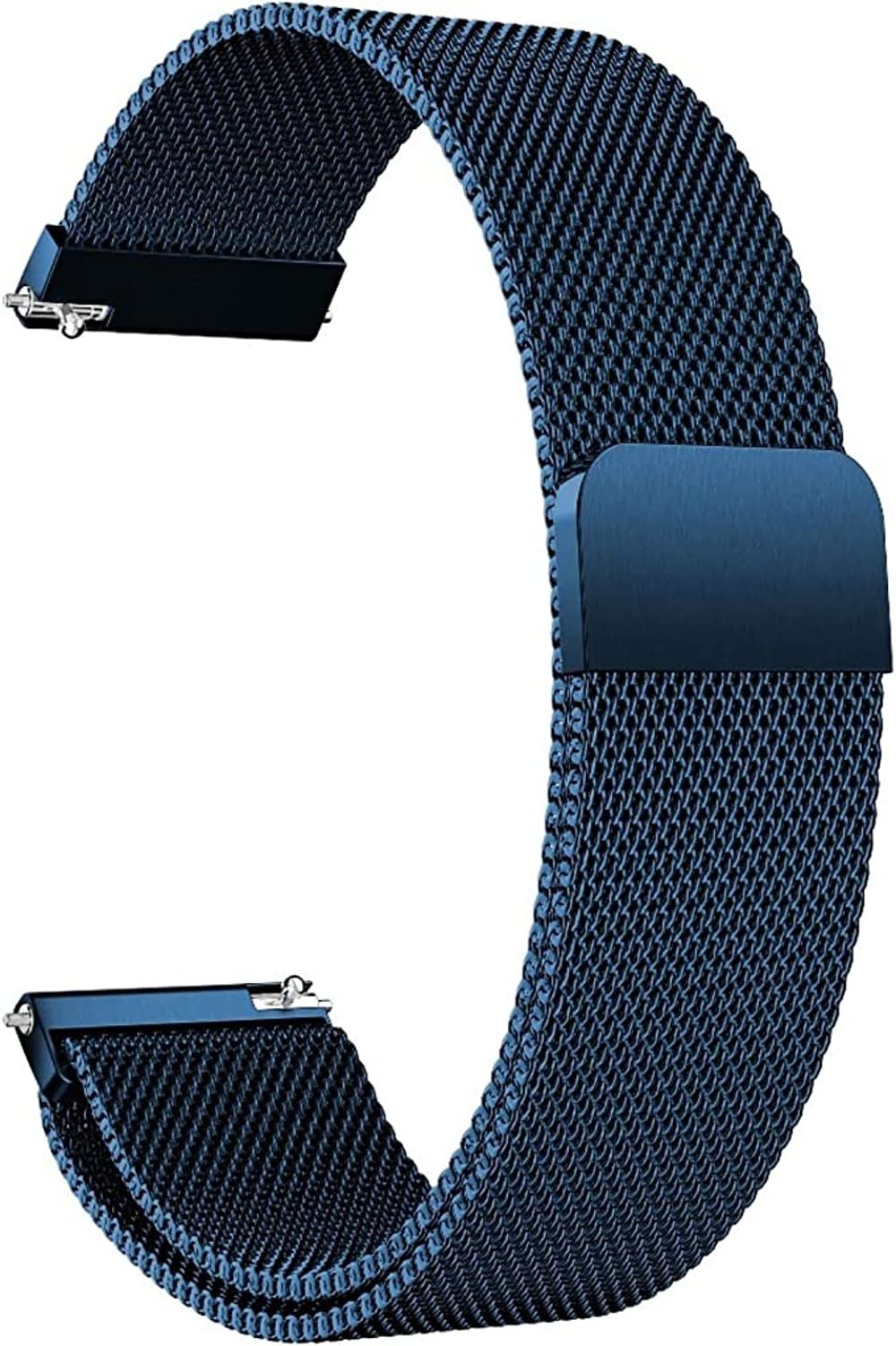 THE PRITO Metal Magnetic Watch Band Mesh Woven Quick Release Strap Adjustable Stainless Steel Replacement Straps (Blue, 20mm) (B0BLHTPBBG) Amazon Price History, Amazon Price Tracker