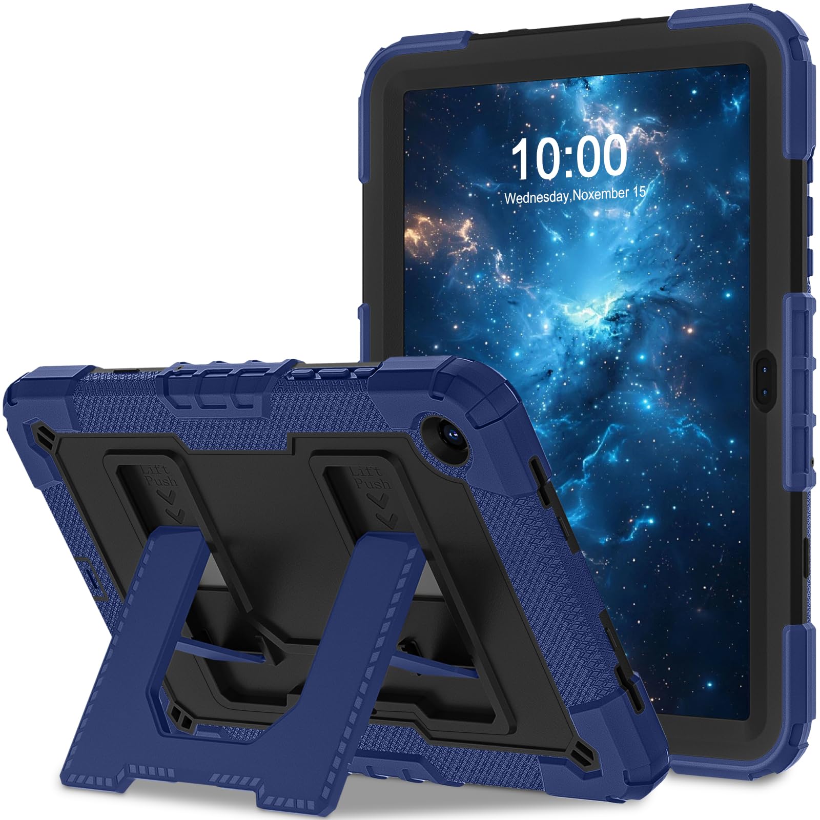 for Galaxy Tab A11 Plus Case Samsung Tablet A11/A9 Plus with Kickstand,Hybrid Shockproof Cover for Samsung Galaxy Tab A11+/A9+ Cases 11 Inch,Navy Black