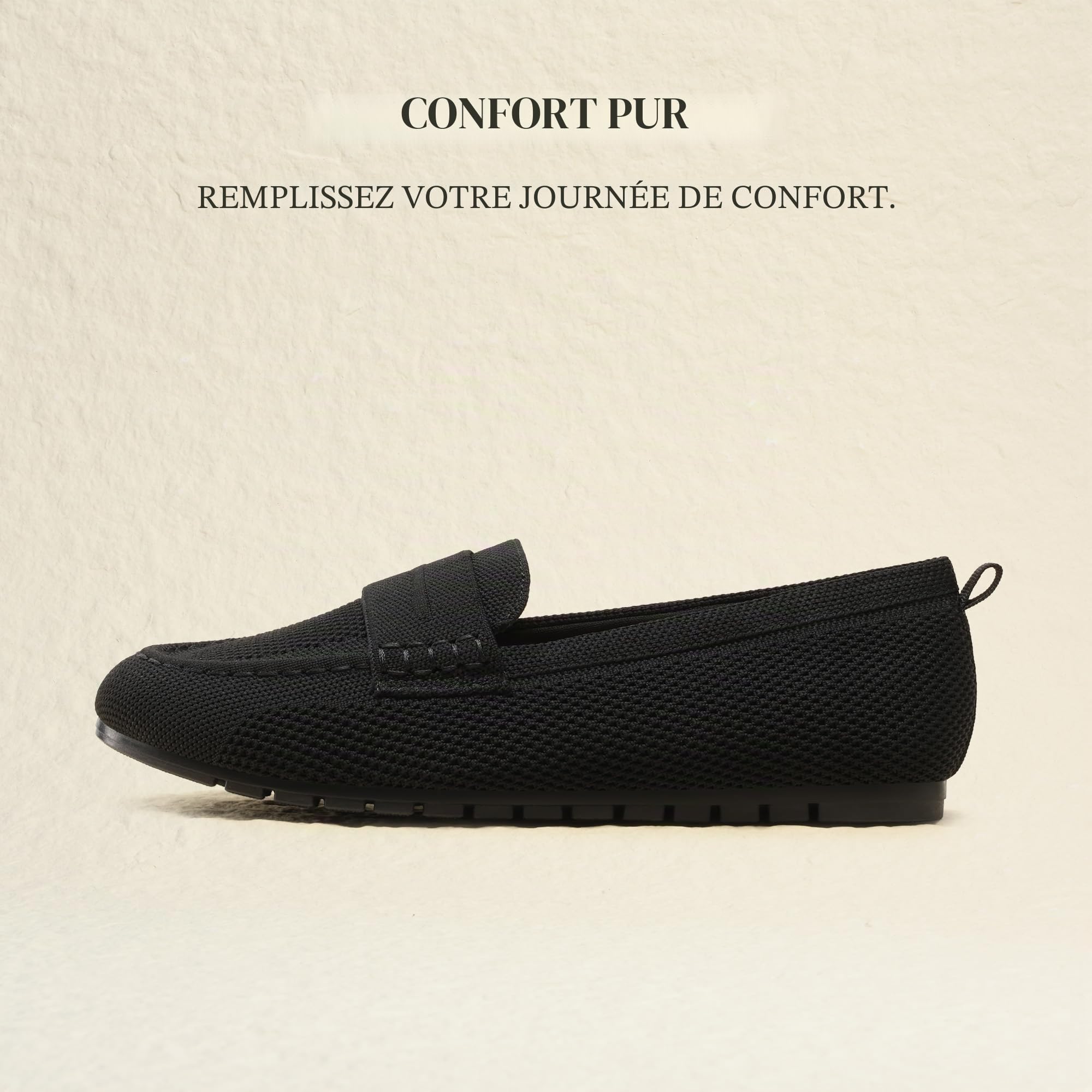 DREAM PAIRS Mocassin Femme Legers et Confortables, Loafer Tricote a Enfiler, Chaussures Plates Decontractees pour Travail, Marche et Usage Quotidien