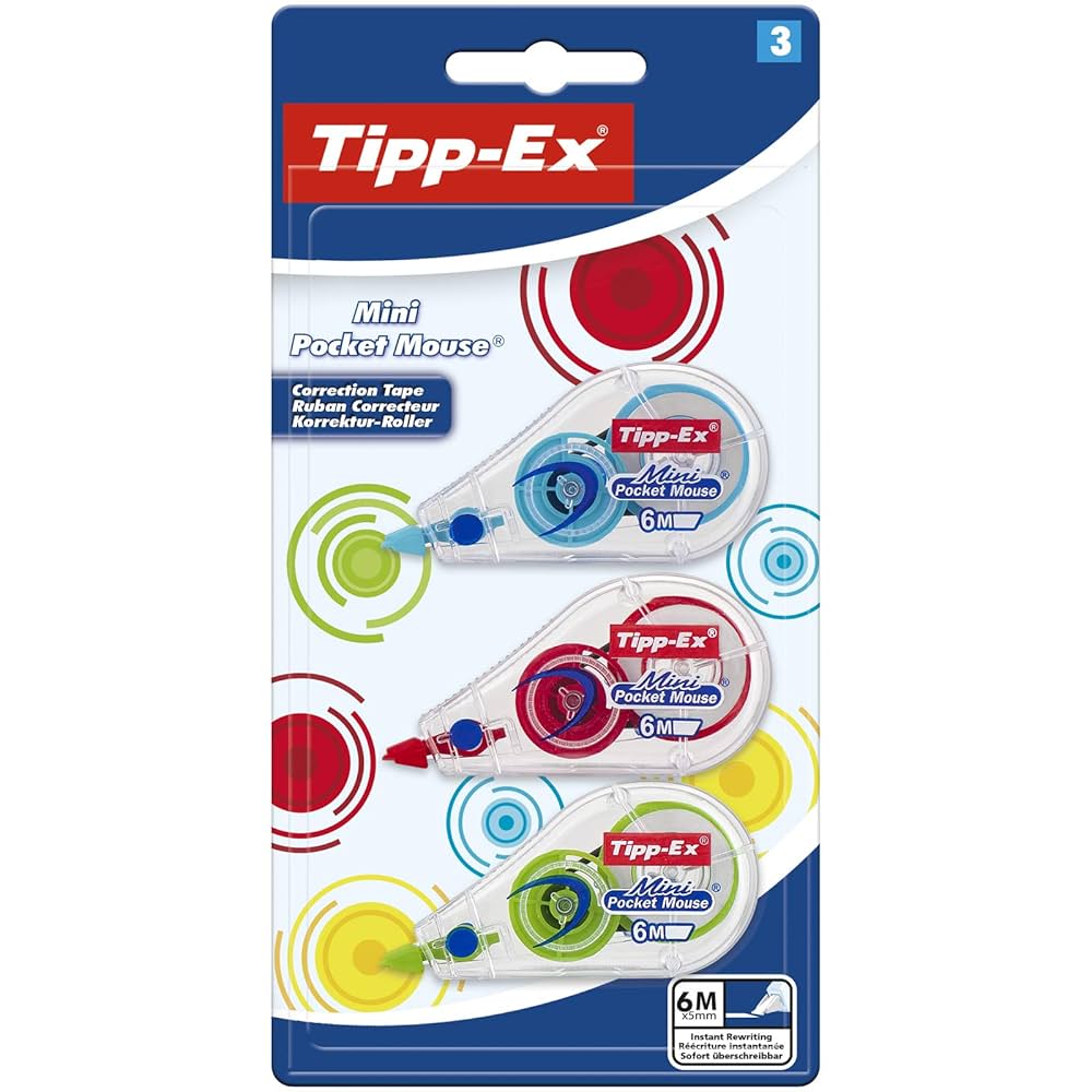 2 X Tipp-ex Pocket Mouse Instant Correction Rollers Jamaica
