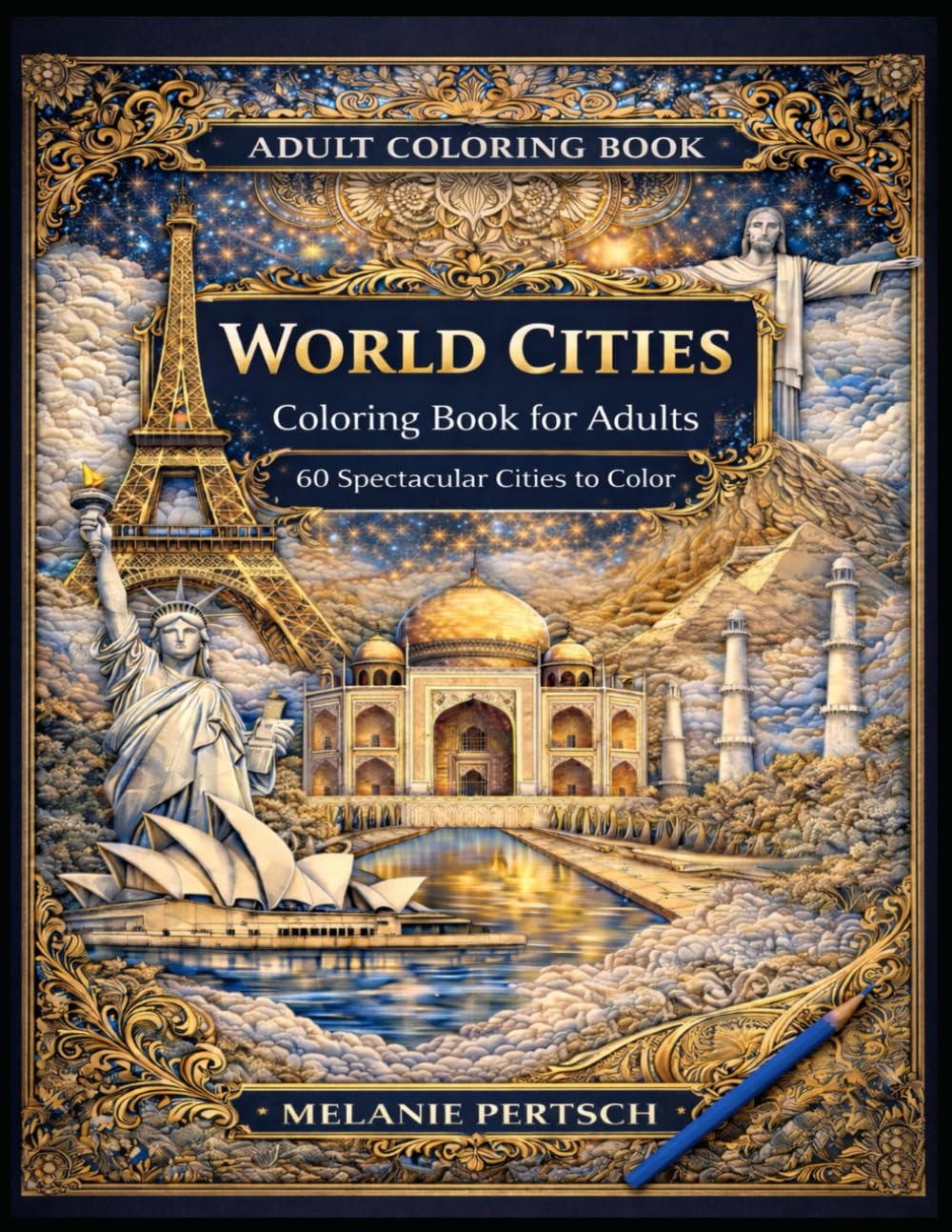 World Cities Coloring Book for Adults: 60 Spectacular Cities to Color | Famous Landmarks & Architecture | Relaxing Adult Coloring Book