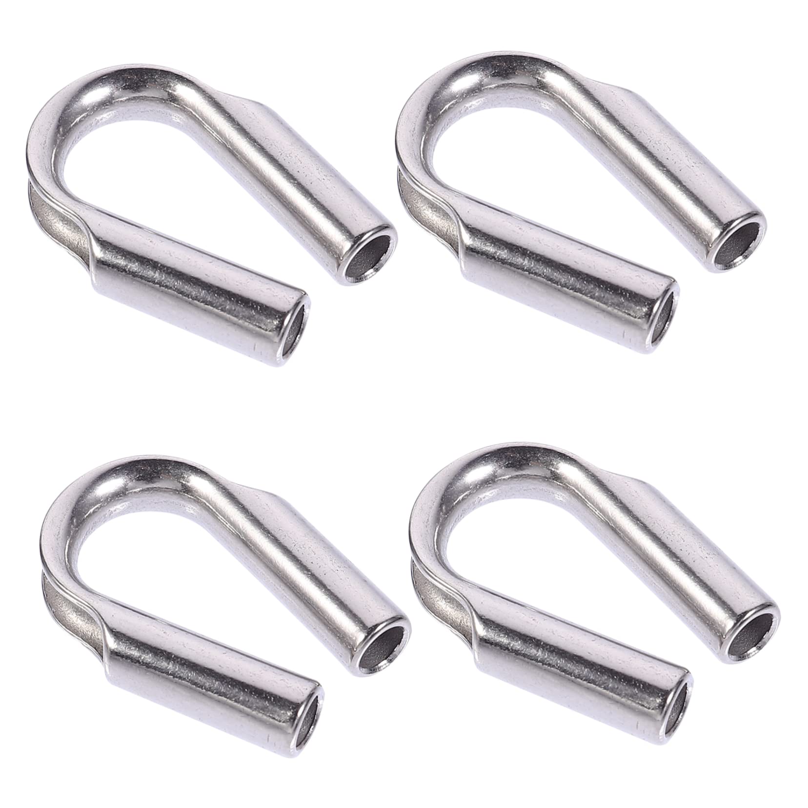 SOLUSTRE Stainless Cable Clamps Wire Rope Thimbles Chicken Heart Ring for Cable Fixing