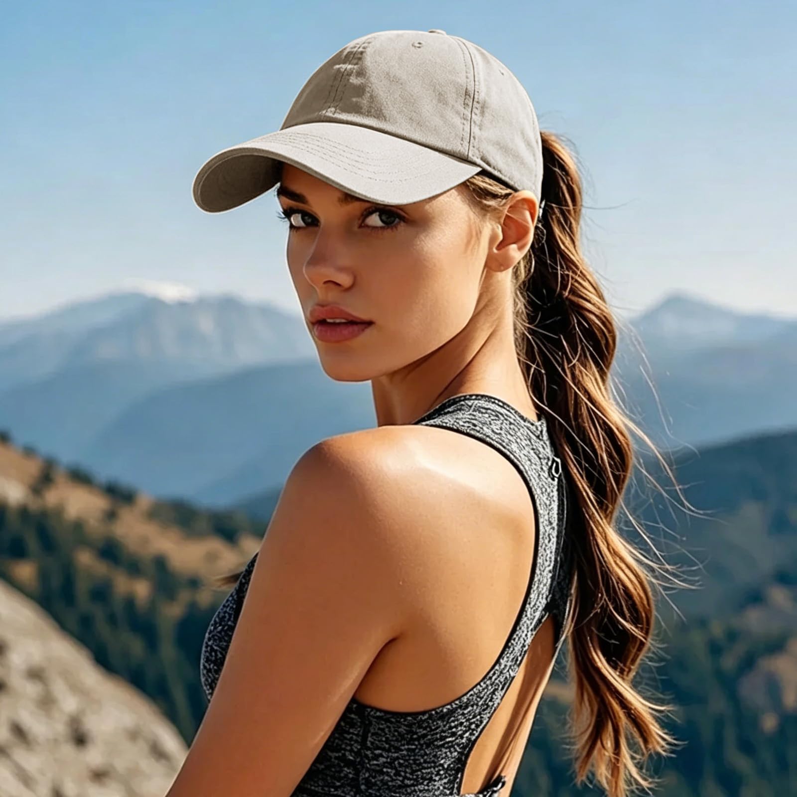 Retro Gorra Beisbol Mujer, Gorra de Gorra Beisbol Lavada y Desgastada, Gorra Mujer Verano, Visera para para Hombres y Mujeres