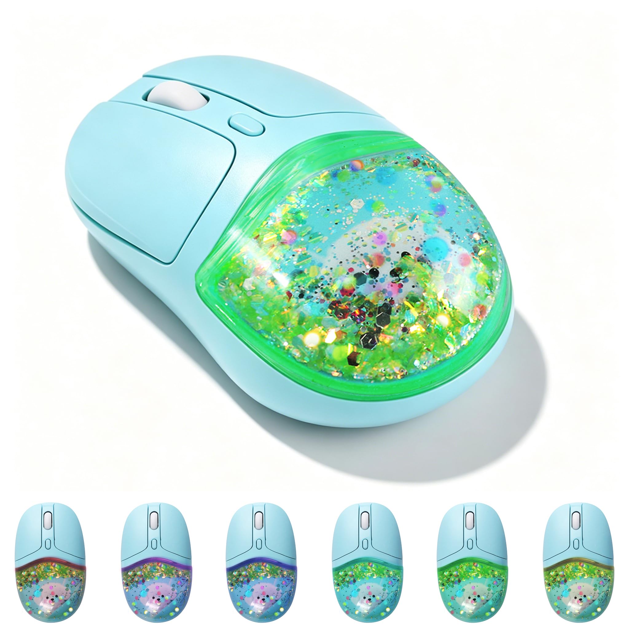 Silent Wireless Bluetooth + 2.4G Dual-Mode Mouse,Green-image-49
