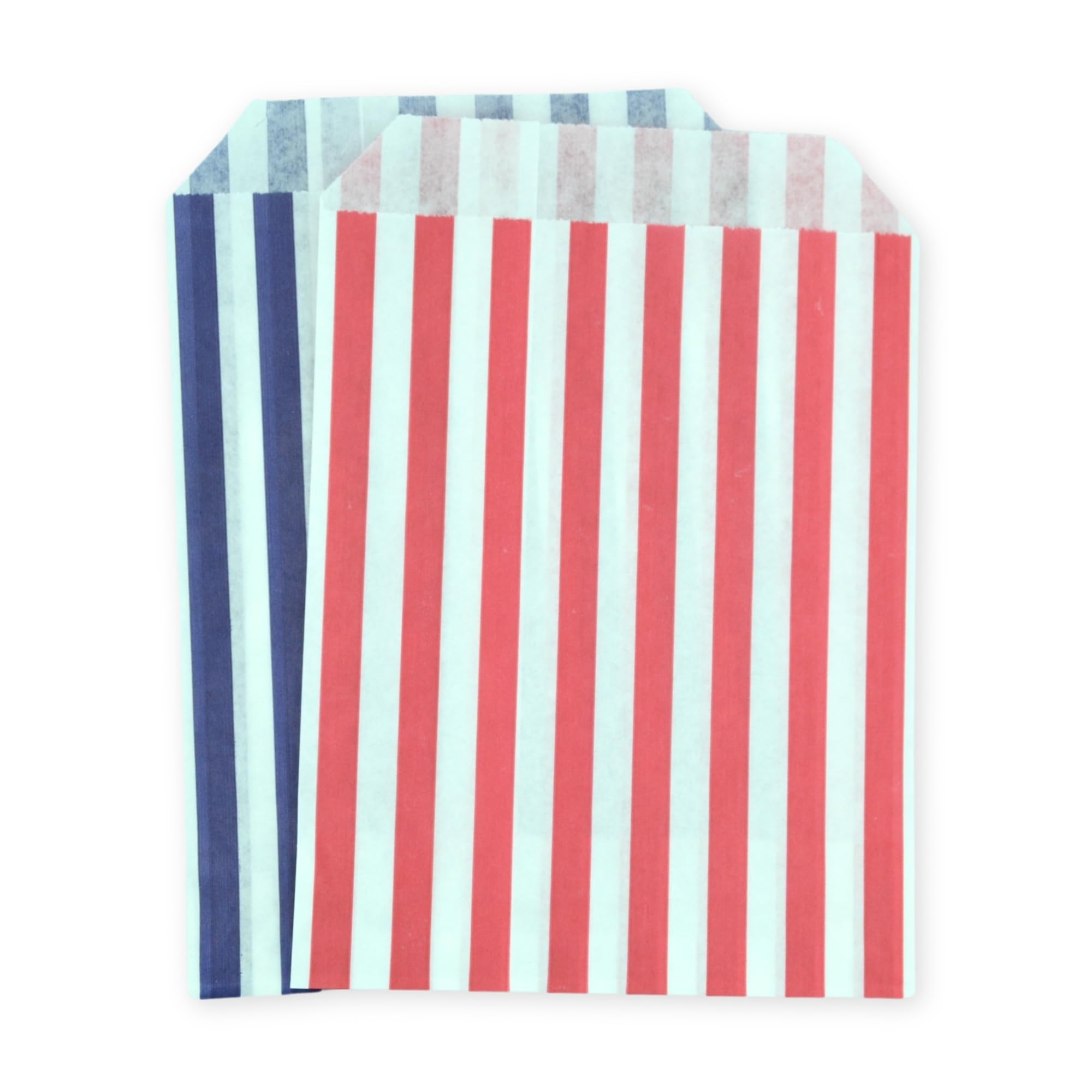 celloexpress 7" x 9" Red & Blue Striped Paper Sweet Bags - Classic Confectionery Gift Shop Goodie Party Bags (Pack of 500)