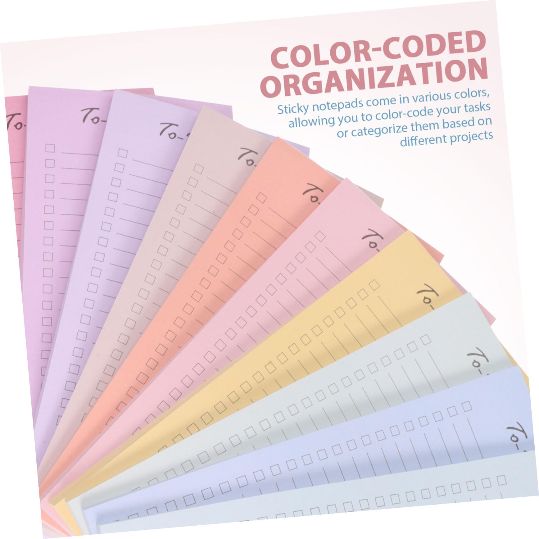 WOONEKY Blocchi Note Adesivi Planner To Do Colorati Taccuini Organizzatori Giornalieri con Linee Regolate Blocco Note per Appunti e Pianificazione Ufficio