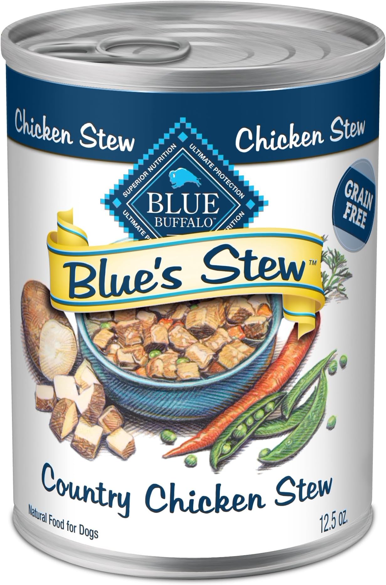 Blue Buffalo Country Chicken Stew for Dogs, (12.5-Ounce Cans) by Blue Buffalo