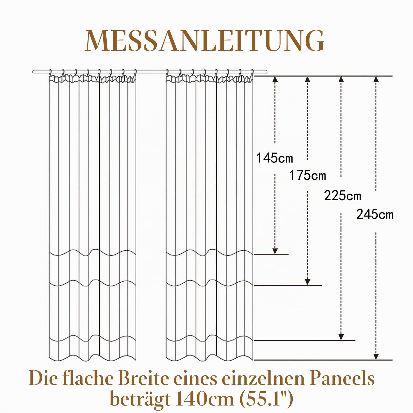 L.Z.E Vorhänge Weiss für Wohnzimmer, Gardinen Weiß mit Kräuselband für Schienensystem, Transparent Schiene Vorhang Store Boho Gardine für Schlafzimmer, 2er Set Modern 245 cm Lang Naturweiß