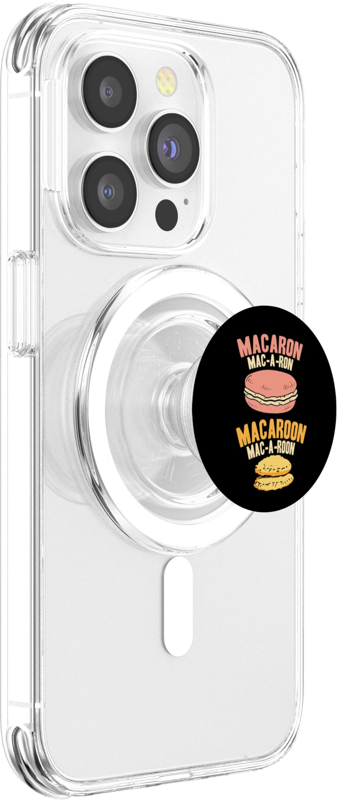 Women Macaron Clothes Macaroon Cookies Apparel PopSockets PopGrip for MagSafe, Clear - Image 4