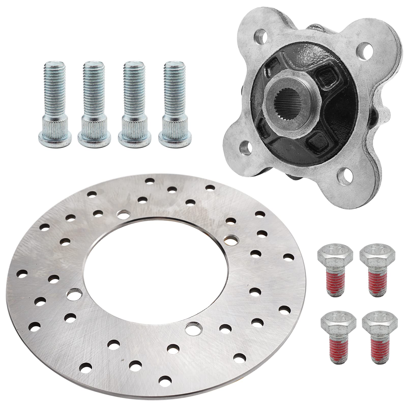 Rear Wheel Hub Brake Rotor Studs Screws for Polaris Ranger 900 1000 Diesel 570-Full-Size Brutus GEM eM1400 M1400 Pro-XD