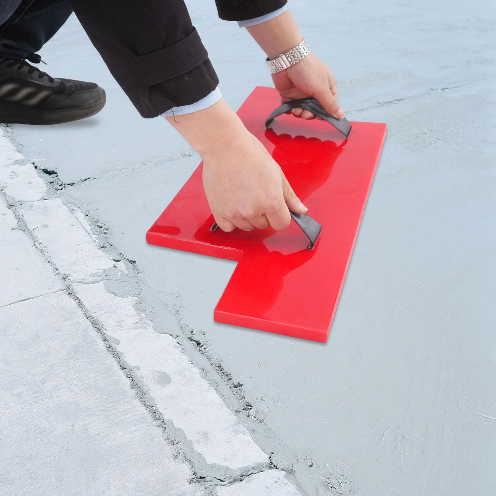 Betonstempel-Matten-Set, Beton-Zement-Stempeln Beton Stempelmatte mit Praktischen Griffen, 60 x 24 cm Schnell und Nahtlos, Gratfreie Kanten, Geringen Gewicht, Zemen Stempelformen, Betonstrukturmatte