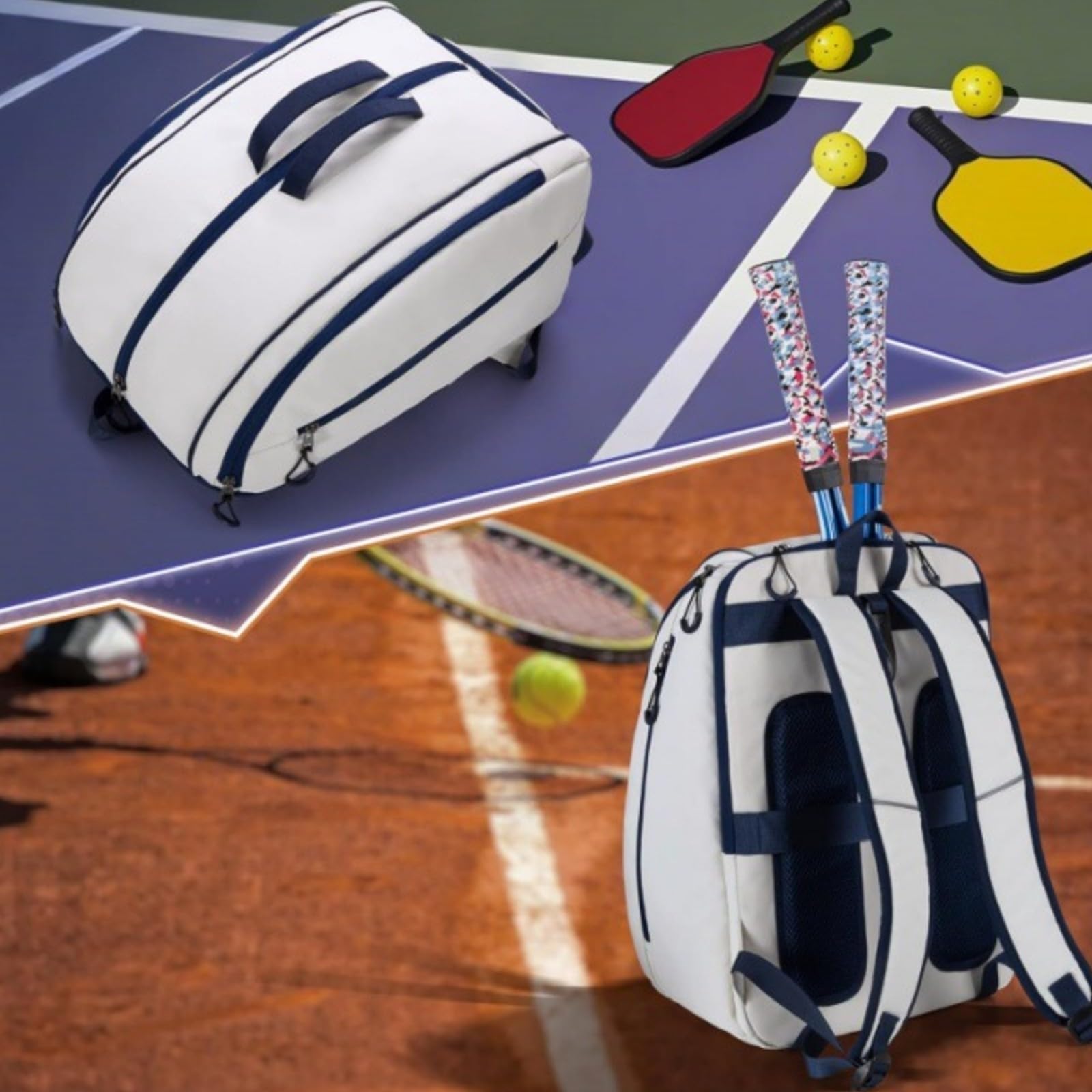 Mochila con Compartimento para Raquetas | Impermeable, Multifuncional, Bolsa, para Entrenamientos,