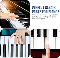 Vista 5 de 2 unids reparación teclas de piano coreano teclado Oud instrumento musical suministros accesorios teclado accesorios suministros blanco