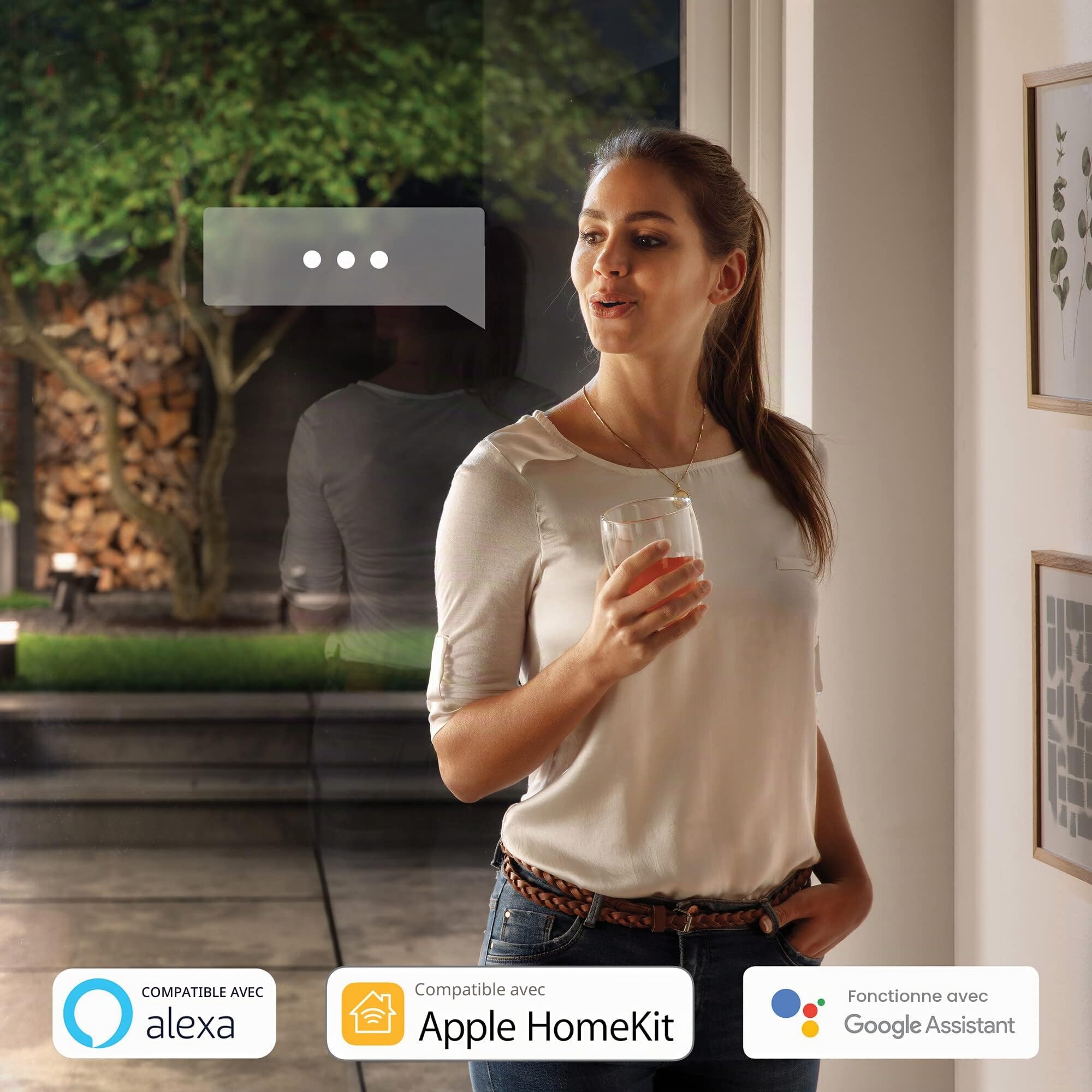 Philips Hue White & Color Ambiance, lampadaire extérieur NYRO noir, 1x13.5W 24V, fonctionne avec Alexa, Google Assistant et Apple Homekit