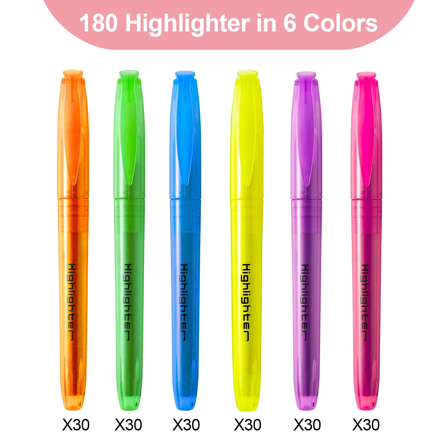 School Smart Pen Style Highlighters, Chisel Tip, Assorted Colors, Pack of  48