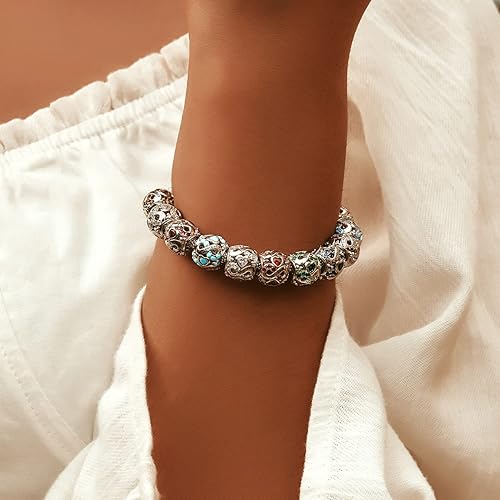 Miniatura 2 de Dije de piedra natal de plata de ley 925 con dije de corazón infinito para pulseras y collares europeos con circonita cúbica 5A, regalo de