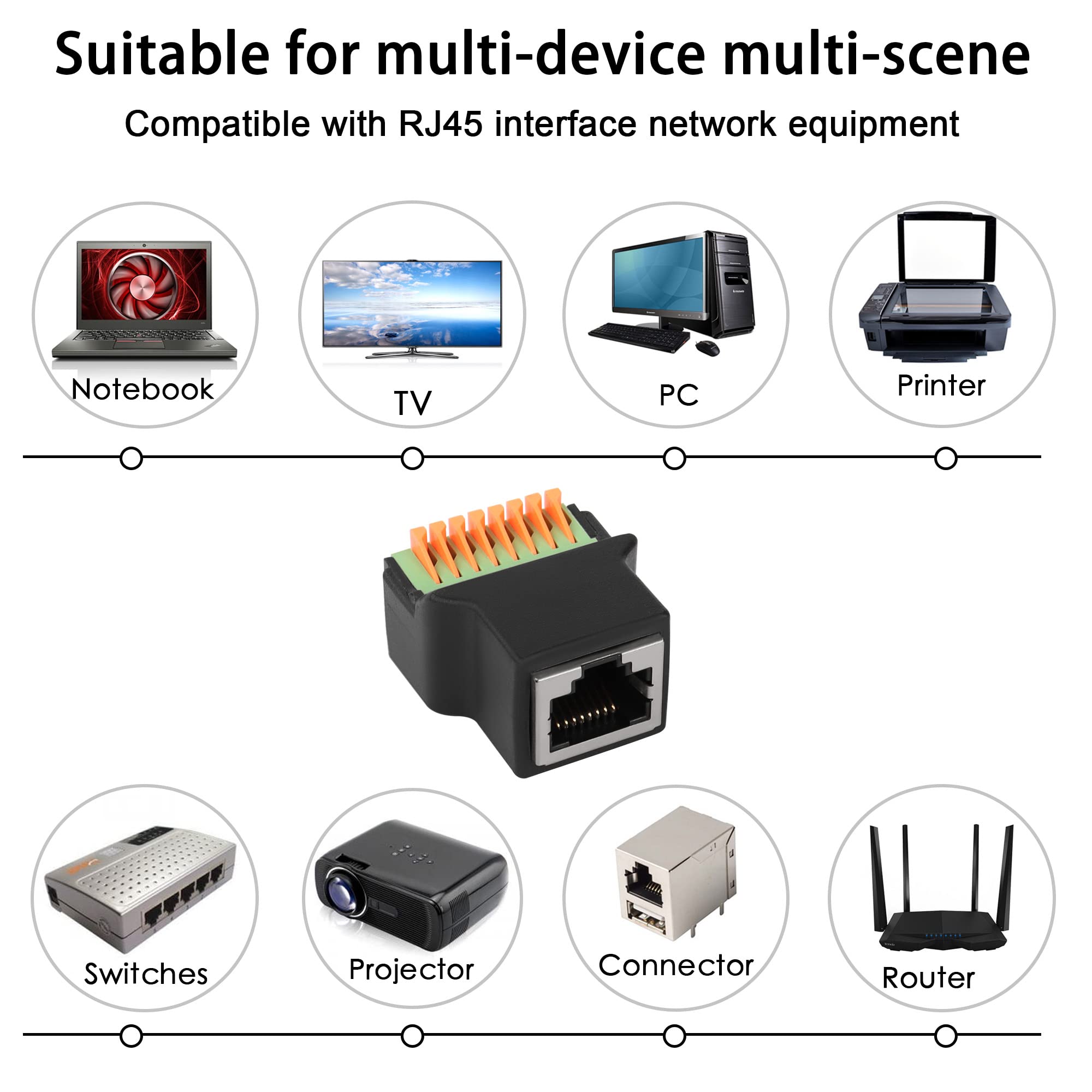 Amazon | QIANRENON RJ45 - 8ピン クイックコネクト はんだレス