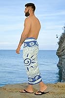 Vista 5 de LA LEELA Sarong Bath Hawaiian Pareo Wraps para hombre