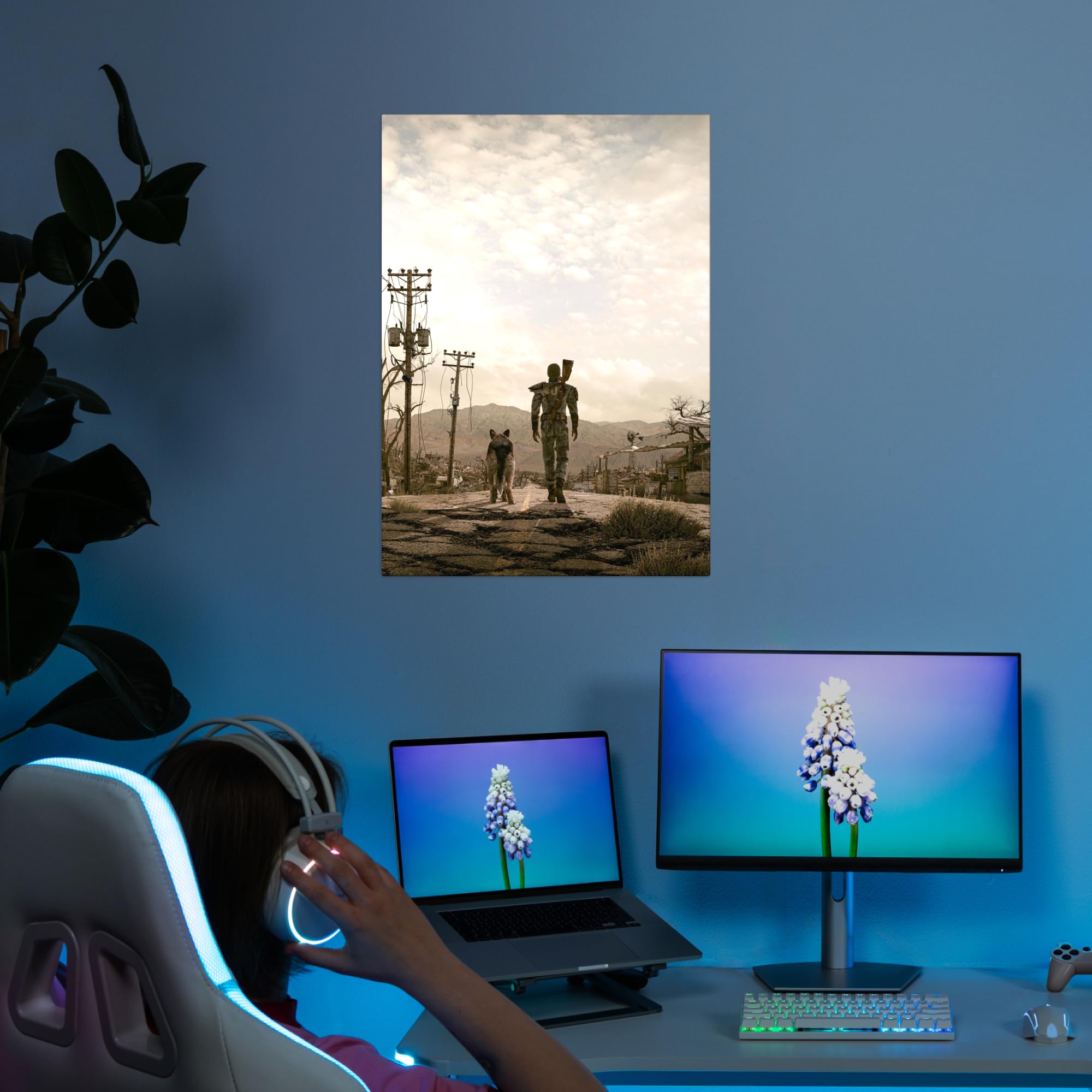 Displate - Poster In Metallo - Montato a Magnete - Fallout - The Road