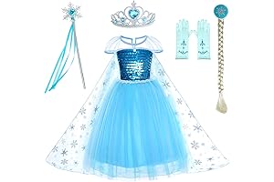 Party Chili Elsa Frozen Dress Up Costume for Girls 3-12 Years