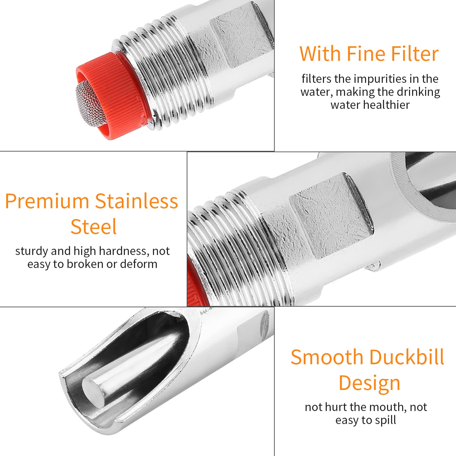 5 Pezzi Abbeveratoi A Capezzolo Per Maiali - Acciaio Inox Antigoccia Per Suini E Animali - Foto 9